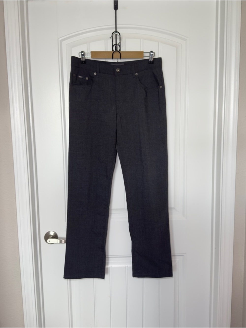 Brax Feel Good Gray Reg‎ Fit Cooper Pants Size 33/34 Casual Preppy Minimalist